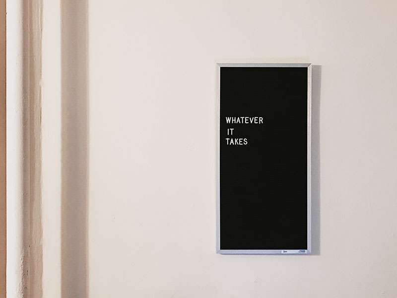 board with text